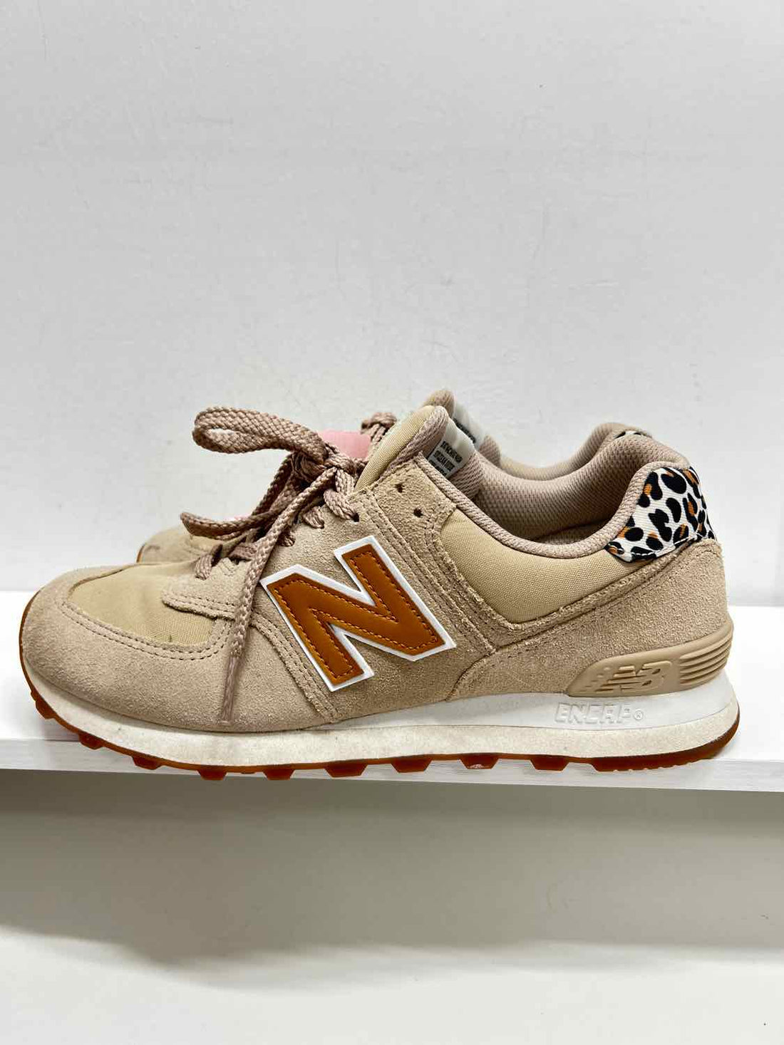 New Balance Women Size 9.5 Tan Leopard As Is Sneakers