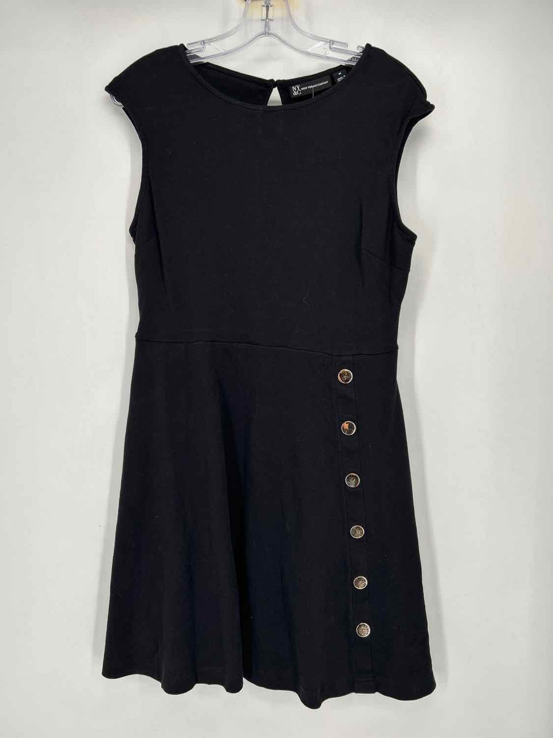 New York & Company Size M Black Short Sleeve Dress