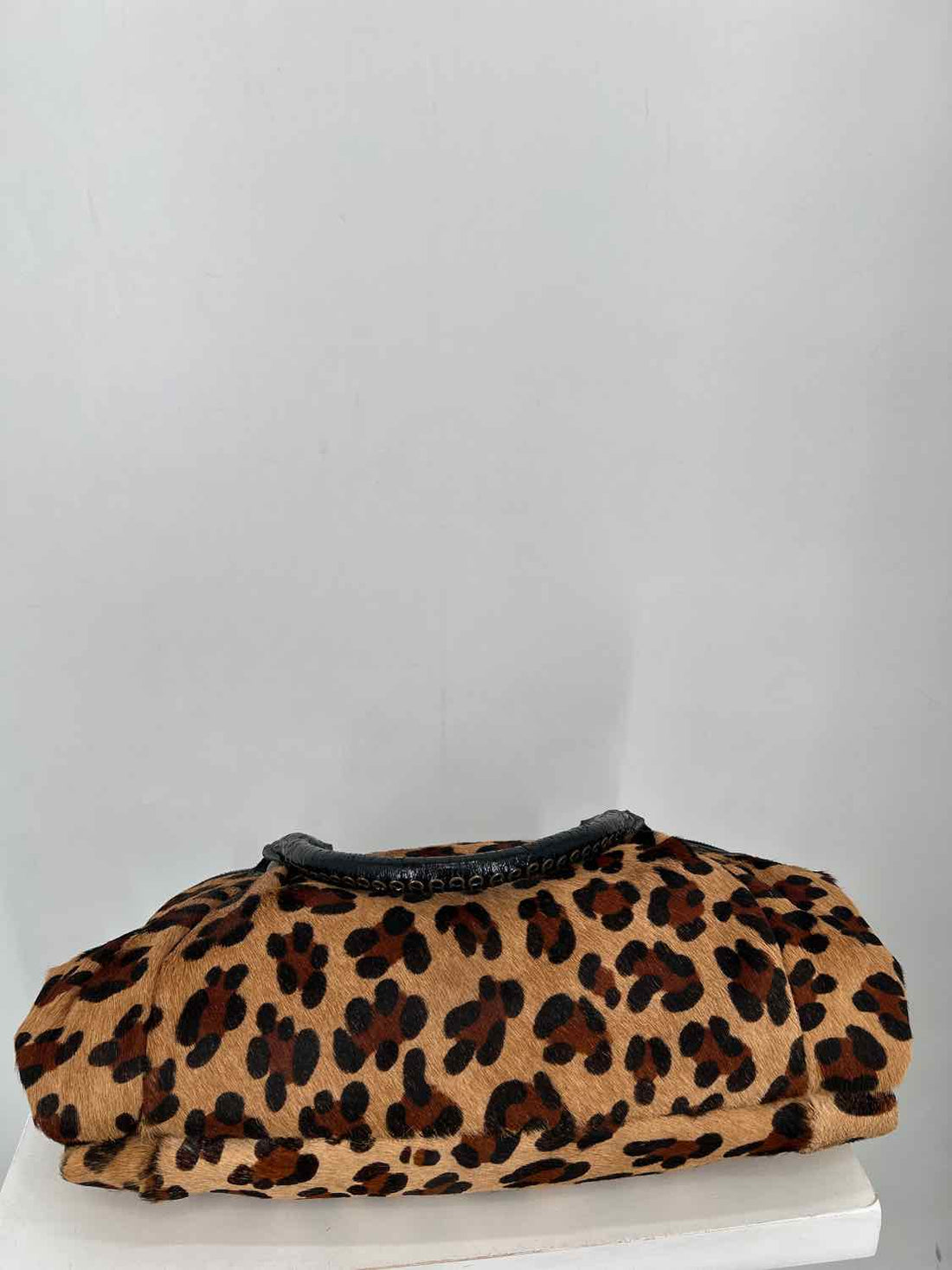 Carla Mancini Leopard Leather & Calf Hair Tote