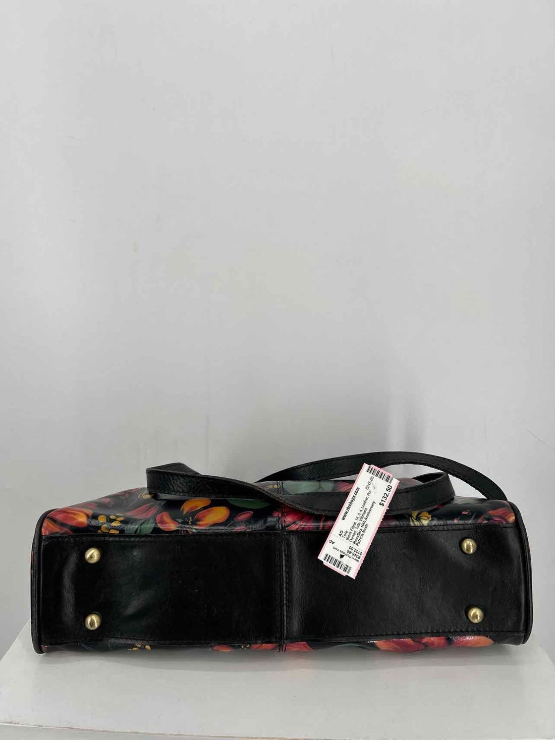 Patricia Nash Black Floral Leather Pre Owned Tote