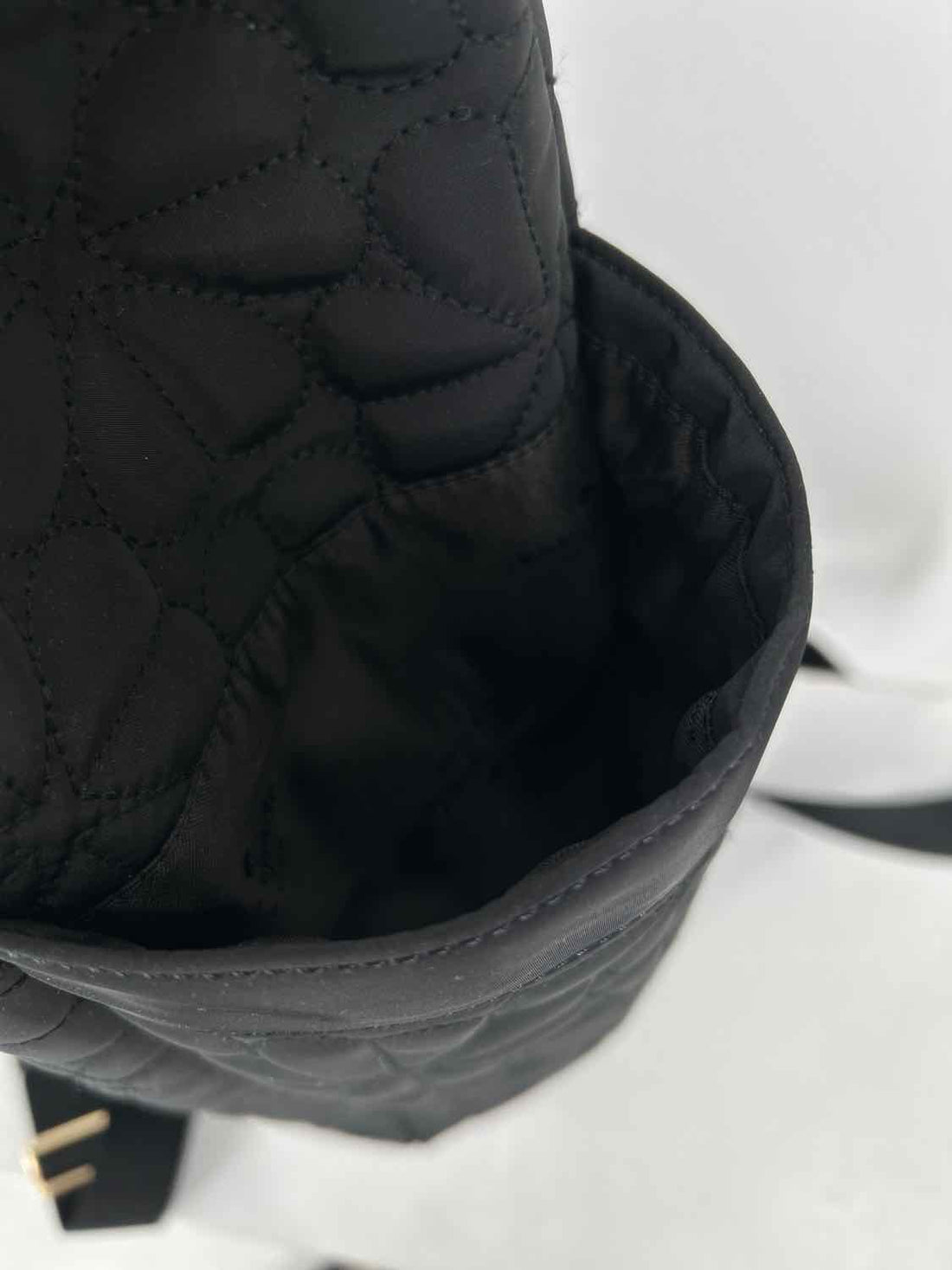 Kate Spade Black Quilted Nylon Excellent Condition Backpack