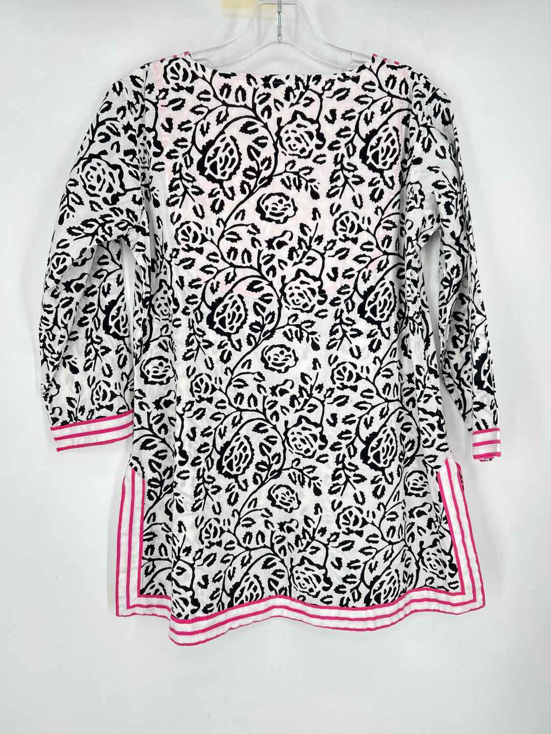Gretchen Scott Size S White & Black Print Long Sleeve
