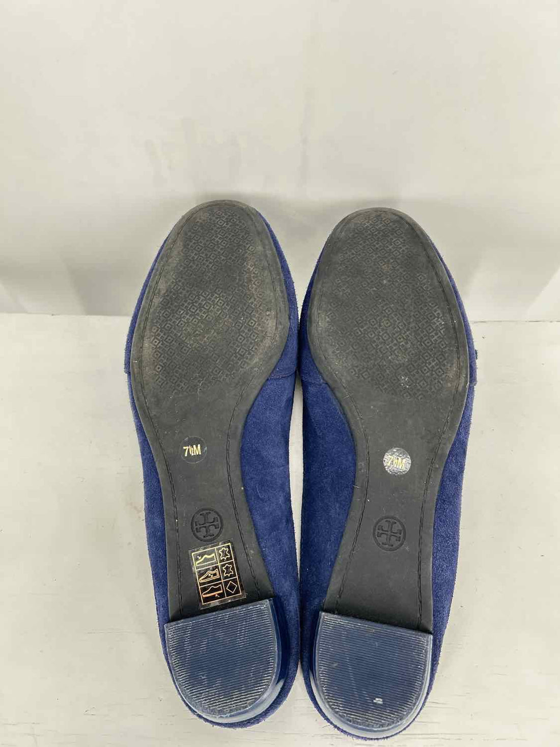 Tory Burch Women Size 7.5 Navy Suede Salinas Mules