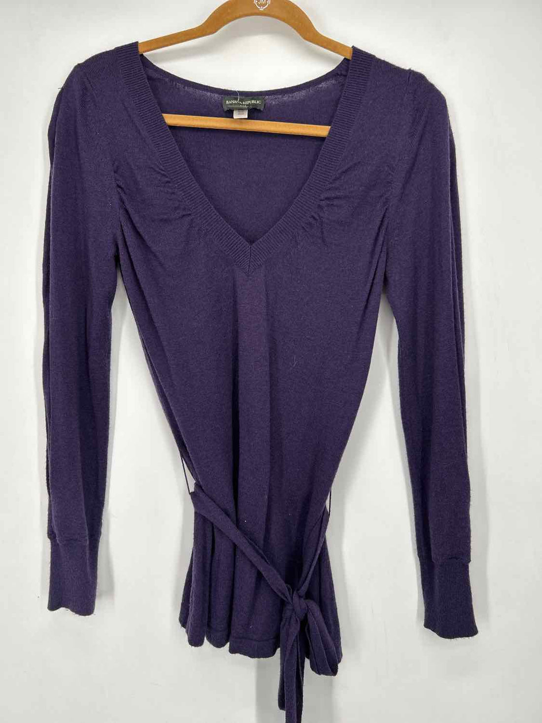 Banana Republic Size M Dark Purple Wool Blend Sweater