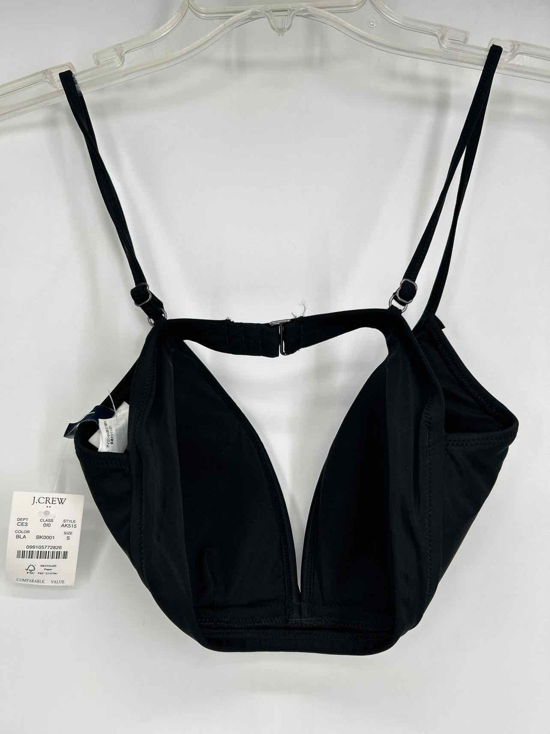 J Crew Size S Black NWT Swimsuit Top Only