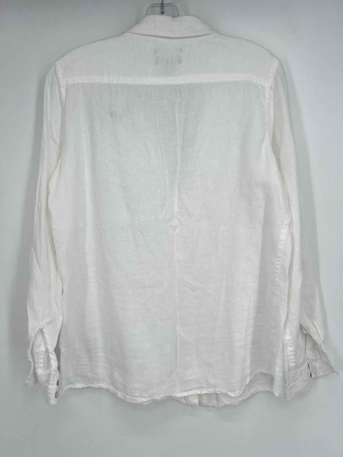 Jones & Co Size M White Linen Long Sleeve
