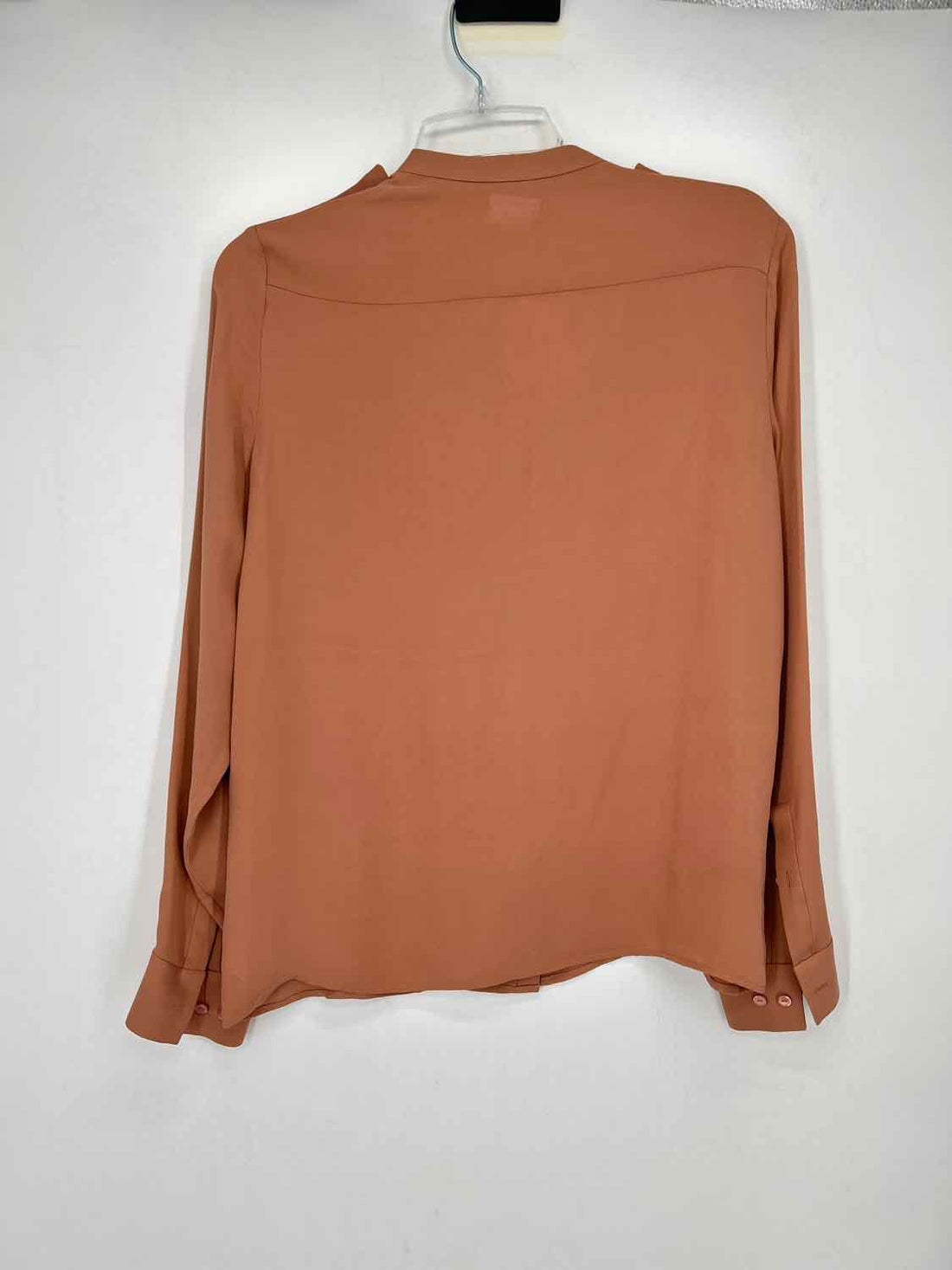 Theory Size S Dark Blush Silk Long Sleeve