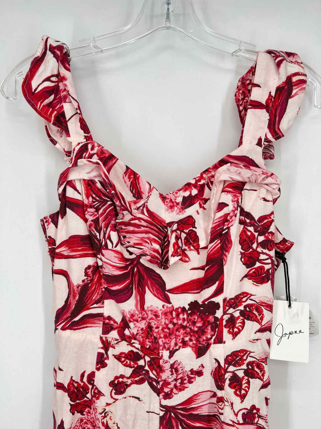 Japna Size M White & Red Floral NWT Rompers