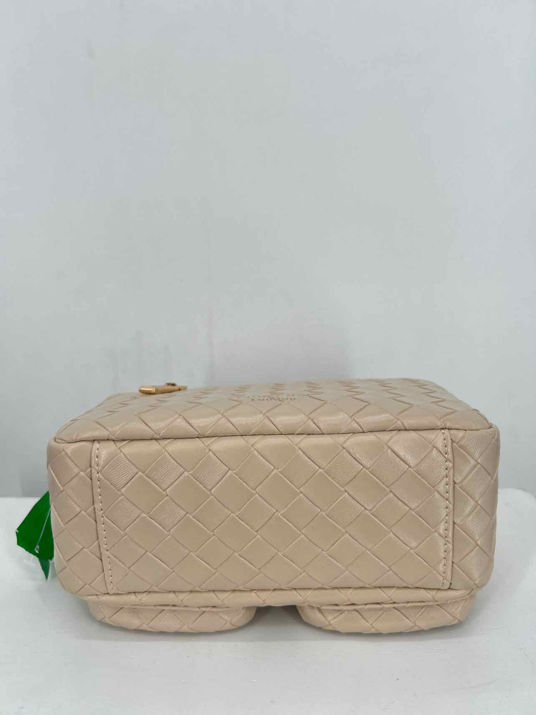 Pom Pom London Beige & Light Gray Quilted Leather Pre Owned Crossbody