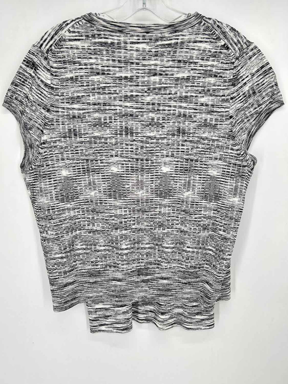 White House Black Market Size L Black & White Striped 2PC Sweater Set
