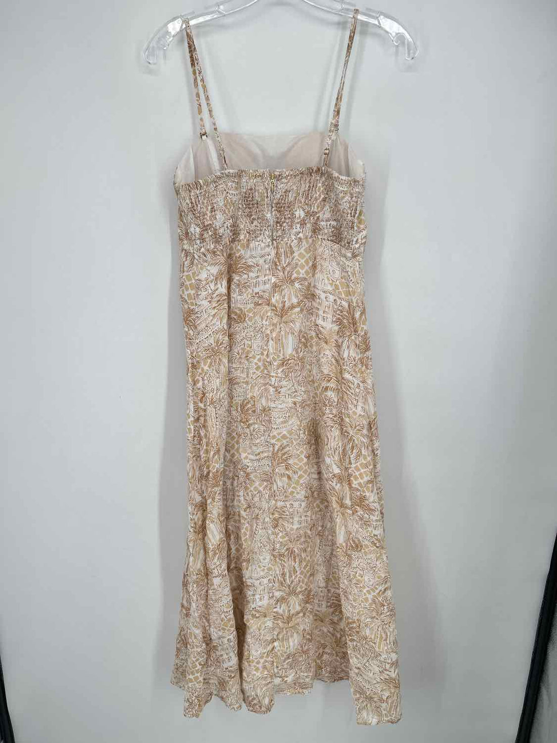 Lilly Pulitzer 6 White & Tan Print Sleeveless Lilly Pulitzer Dress
