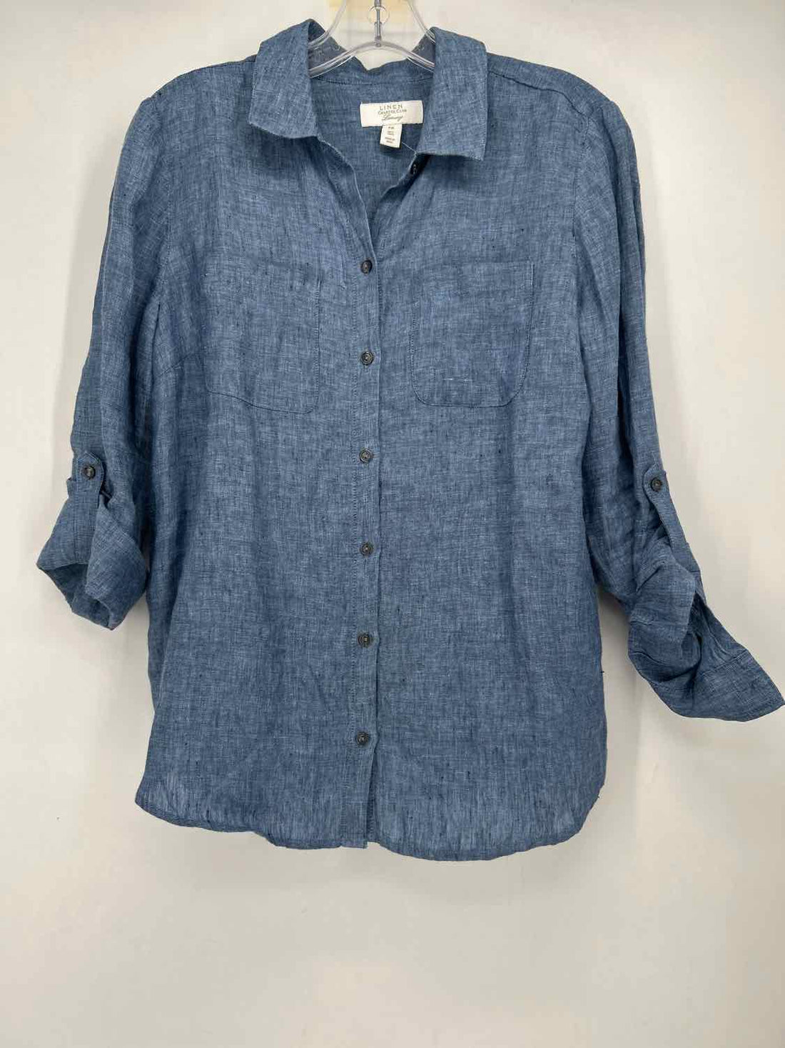 Charter Club Size PM Chambray Linen Long Sleeve