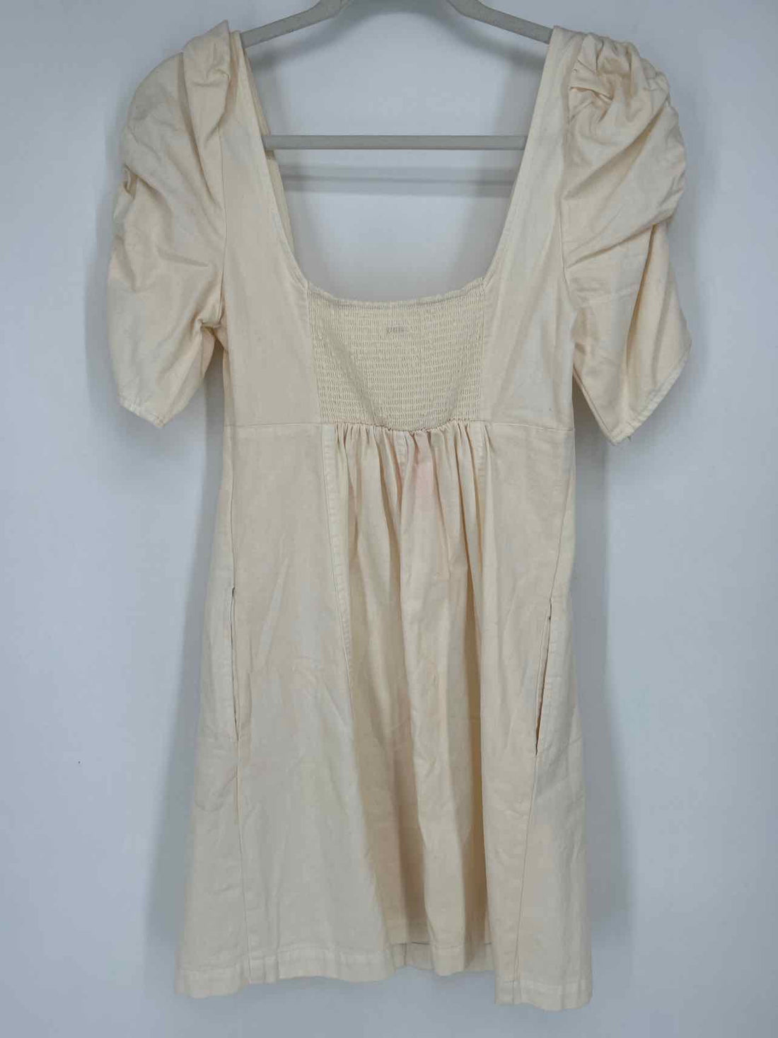 Free People Size XS Cream Short Sleeve Dress