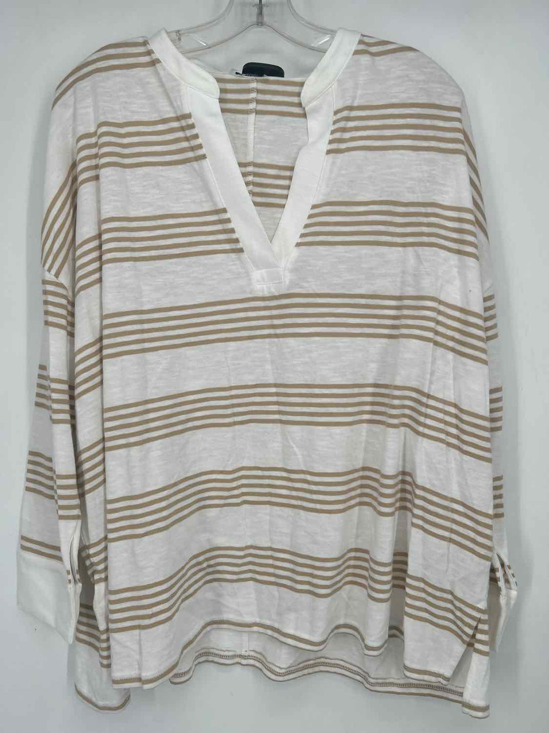 Mersea Size One Size White & Beige Striped Long Sleeve