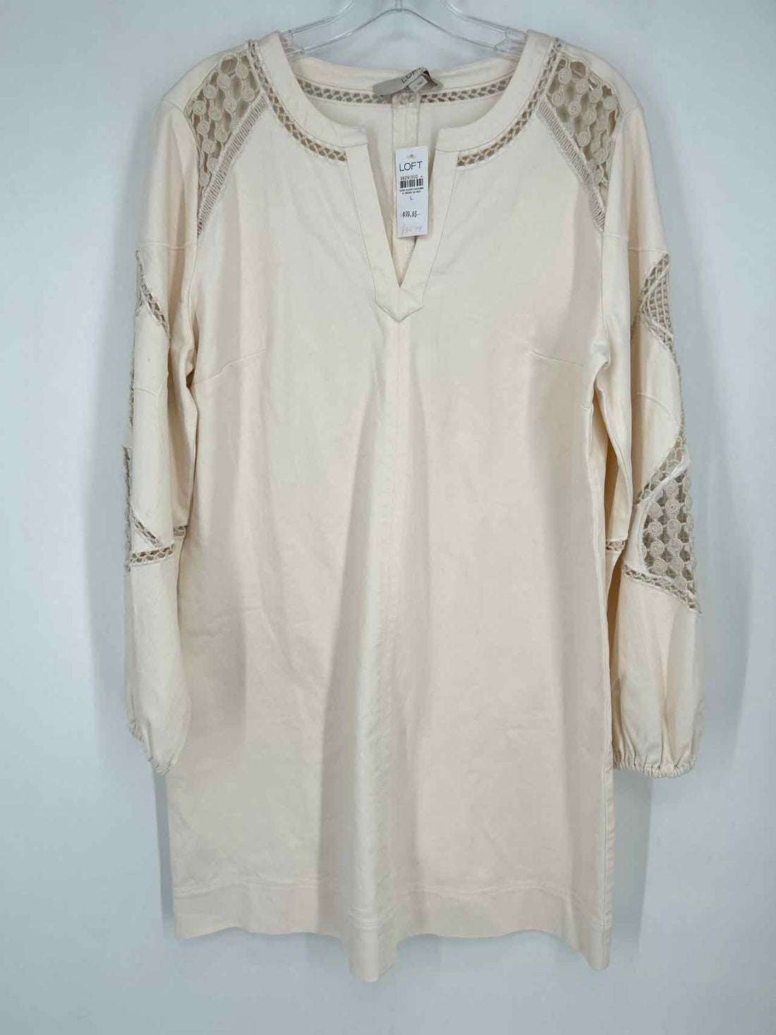 Loft Size L Cream NWT Dress