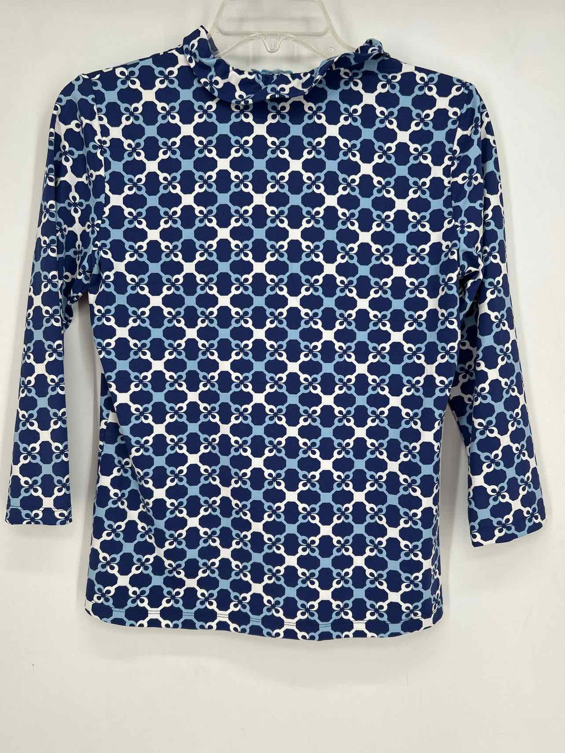 J McLaughlin Size S Navy Print Long Sleeve