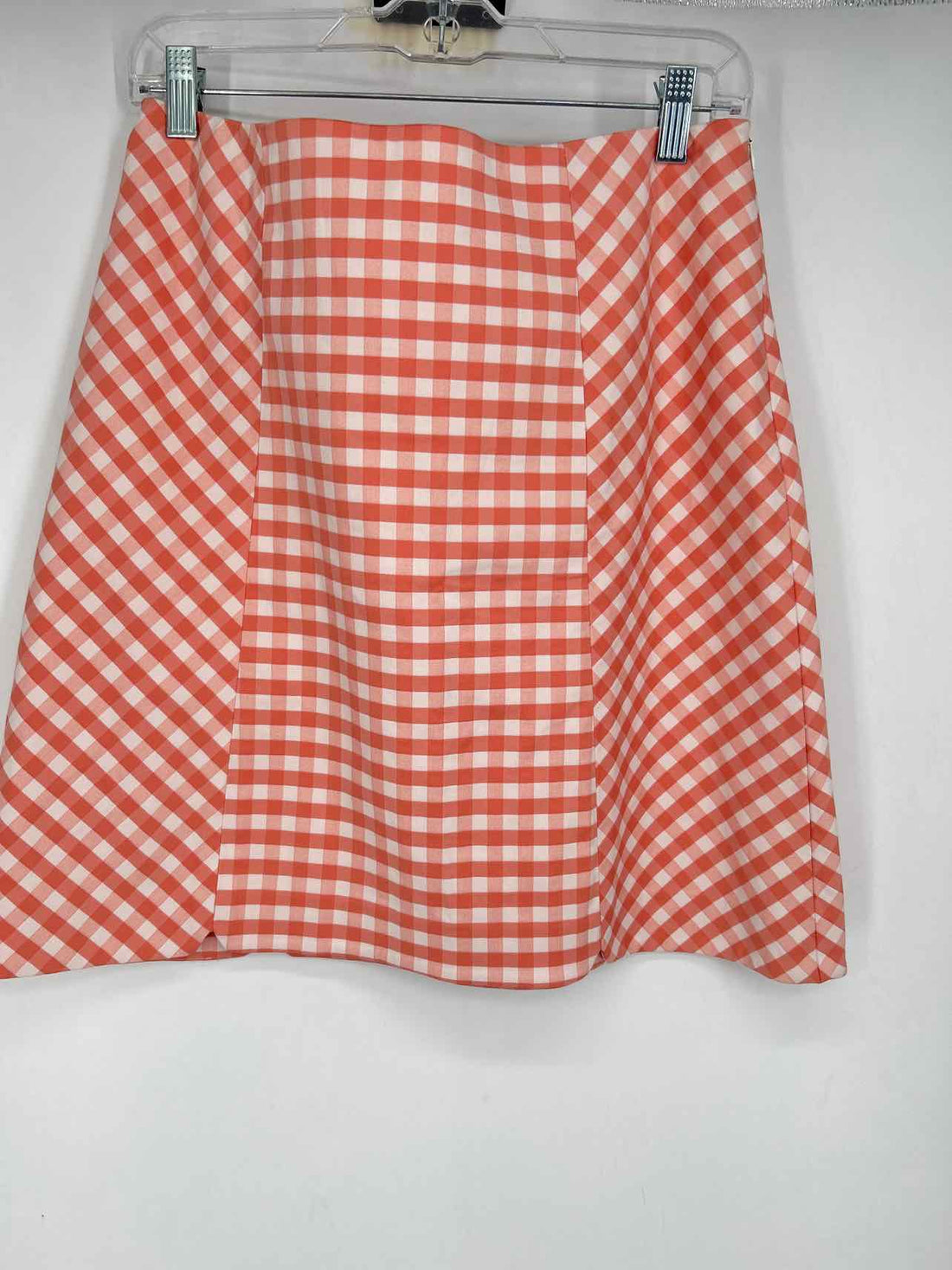 Brooks Brothers Size 8 Peach Gingham Skirts