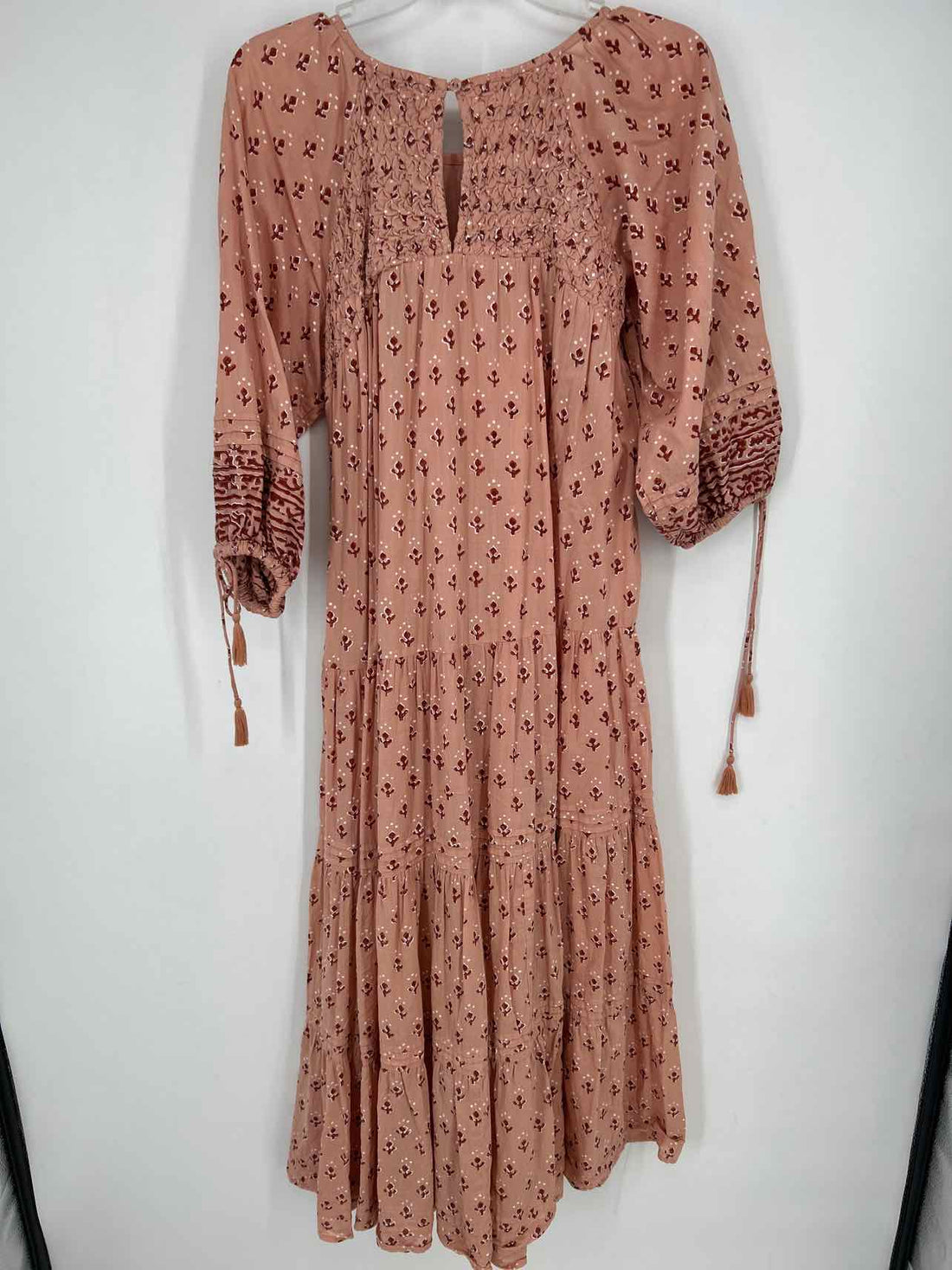 Cleobella Size S Pink Print Long Sleeve Dress