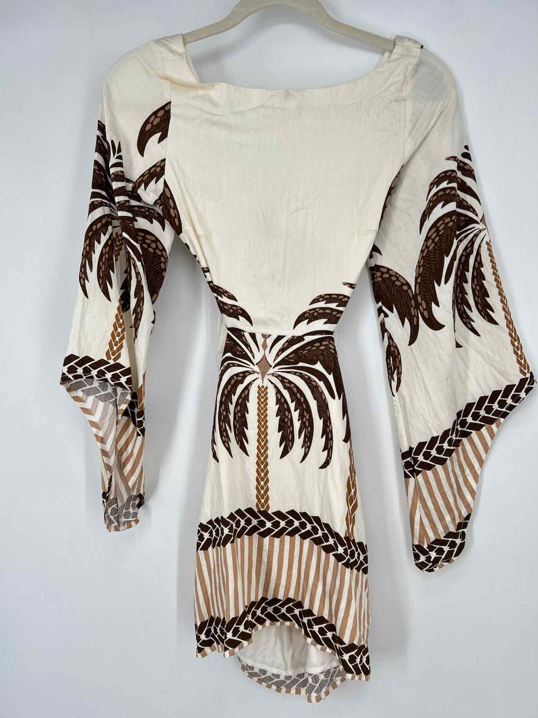 Adalia S White & Brown Print New Boutique Dress