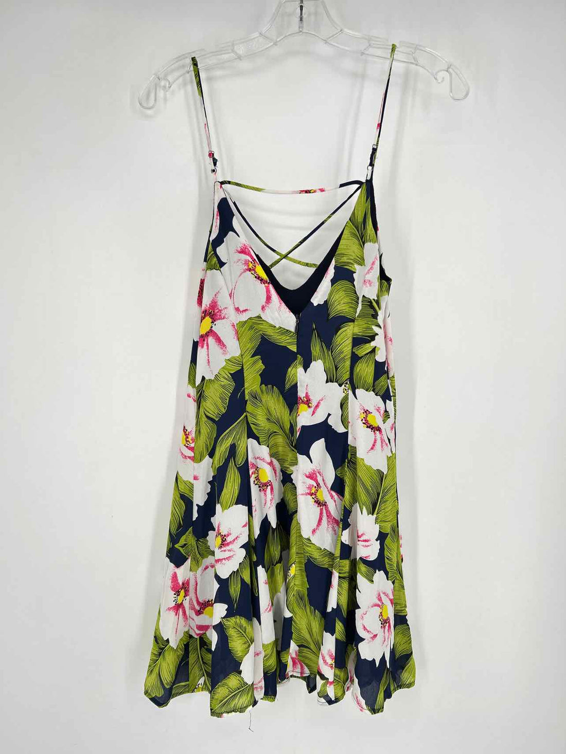 Lucca Couture Size S Navy Floral Sleeveless Dress