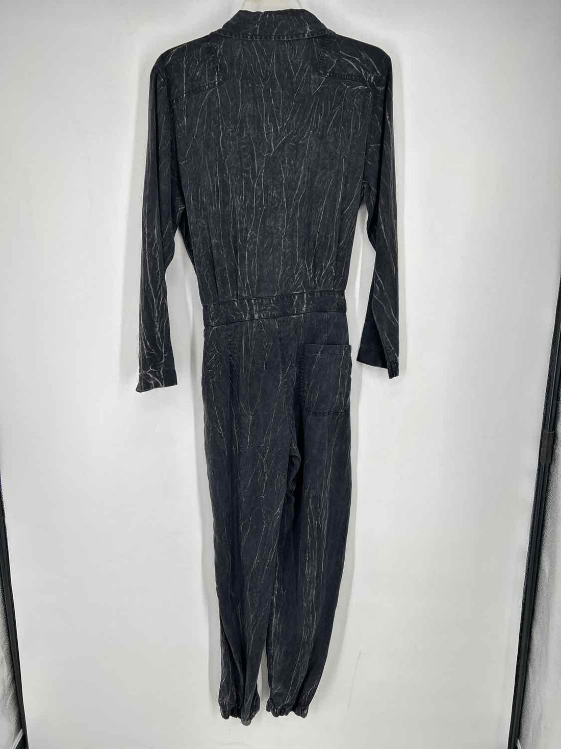 Young Fabulous + Broke Size S Washed Black Long Sleeve Jumpsuit
