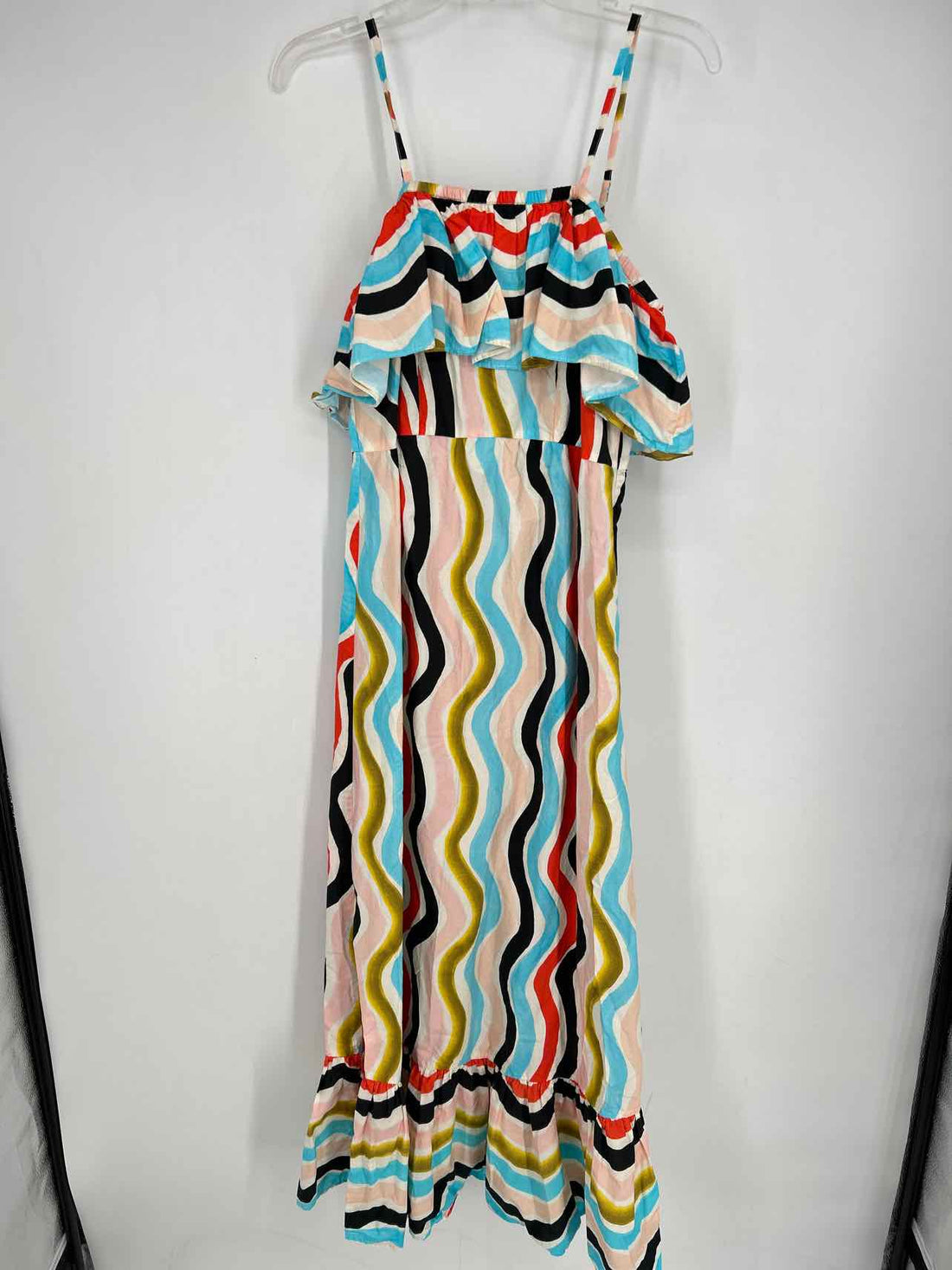 Farm for Anthropologie Size M Wavy Stripe Sleeveless Maxi