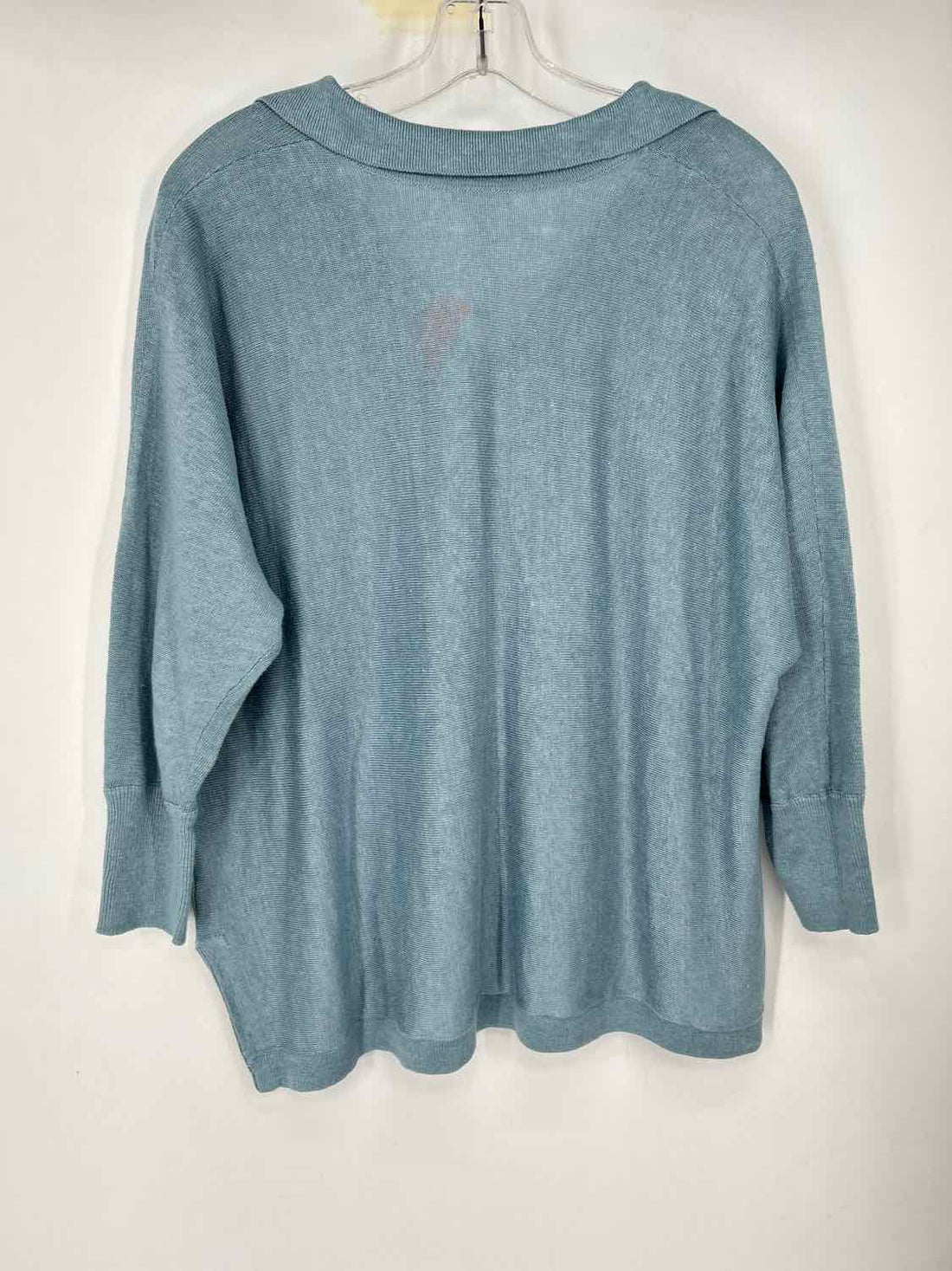 Garnet Hill Size XS Dusty Blue Linen 100% Long Sleeve