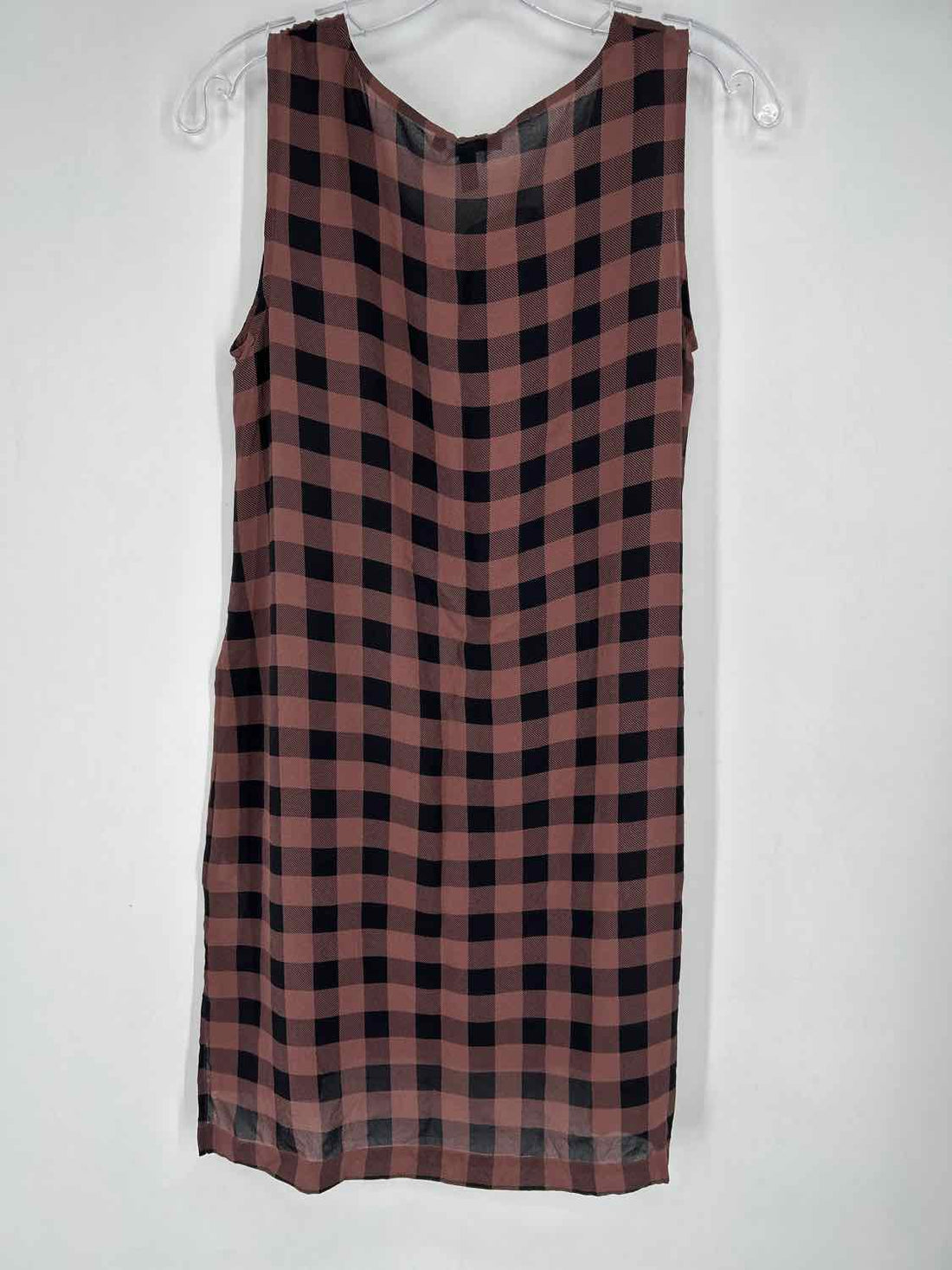 Eileen Fisher Size SP Rose & black checkered Sleeveless Dress