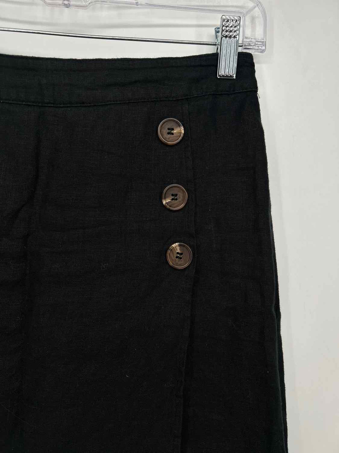 Tahari Size XS Black Linen Skort