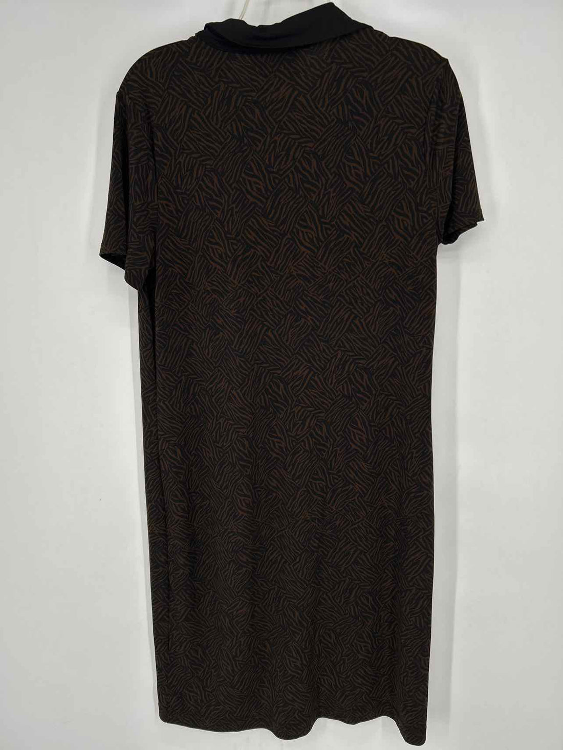 Dana Buchman Size M Black & Brown Short Sleeve Dress