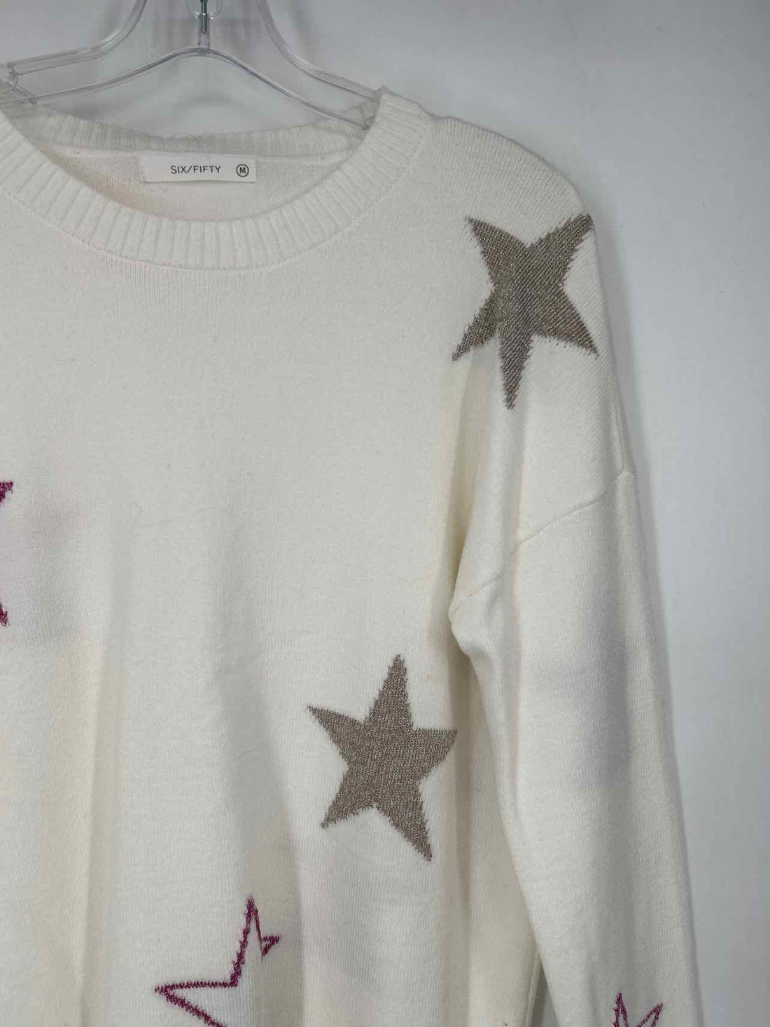 Six Fifty Size M White Stars Sweater