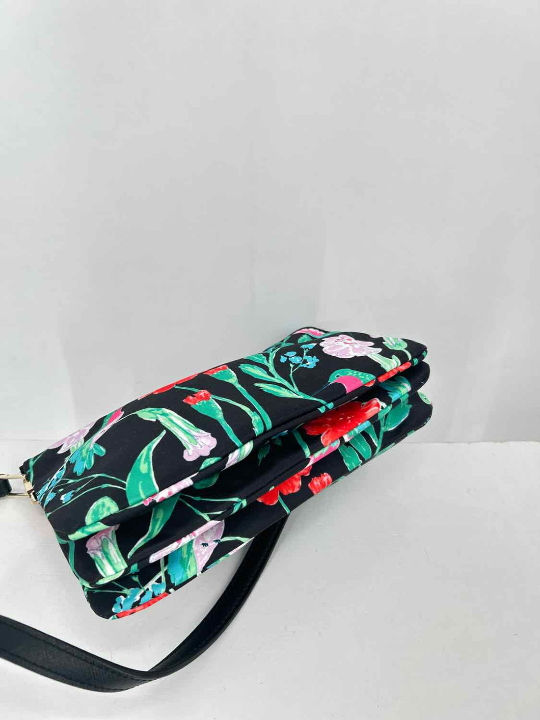 Kate Spade Black Floral Nylon Crossbody