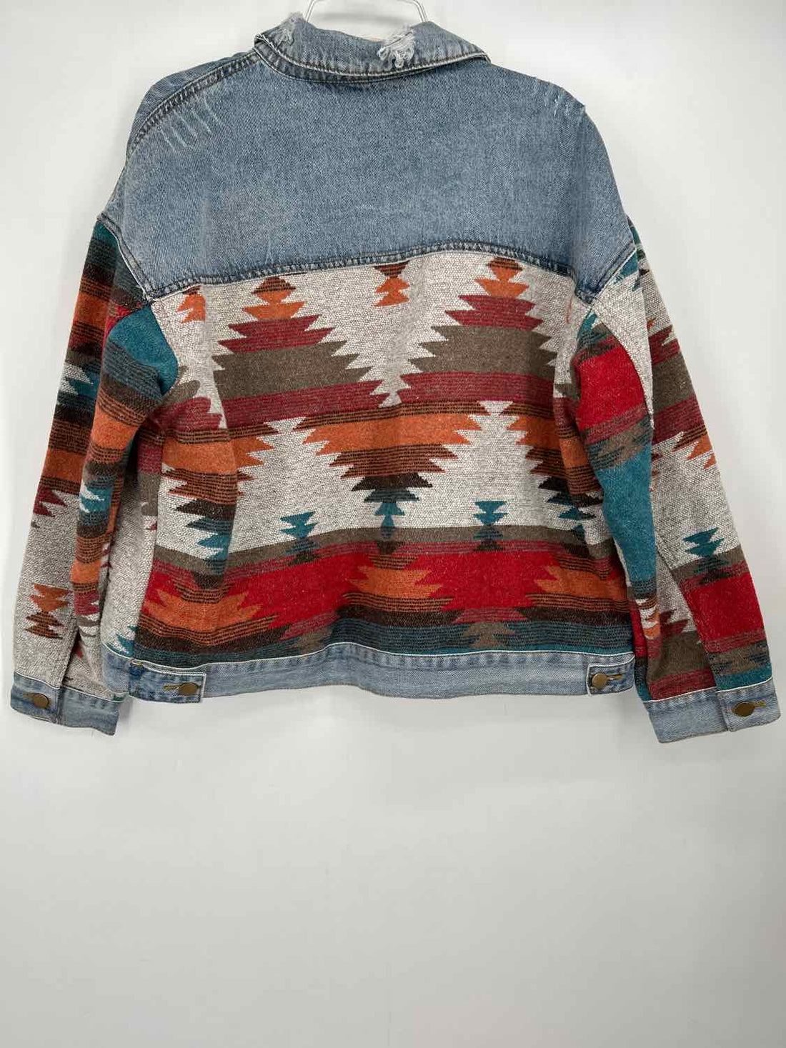 Polagram Size L Western Print Denim Jacket