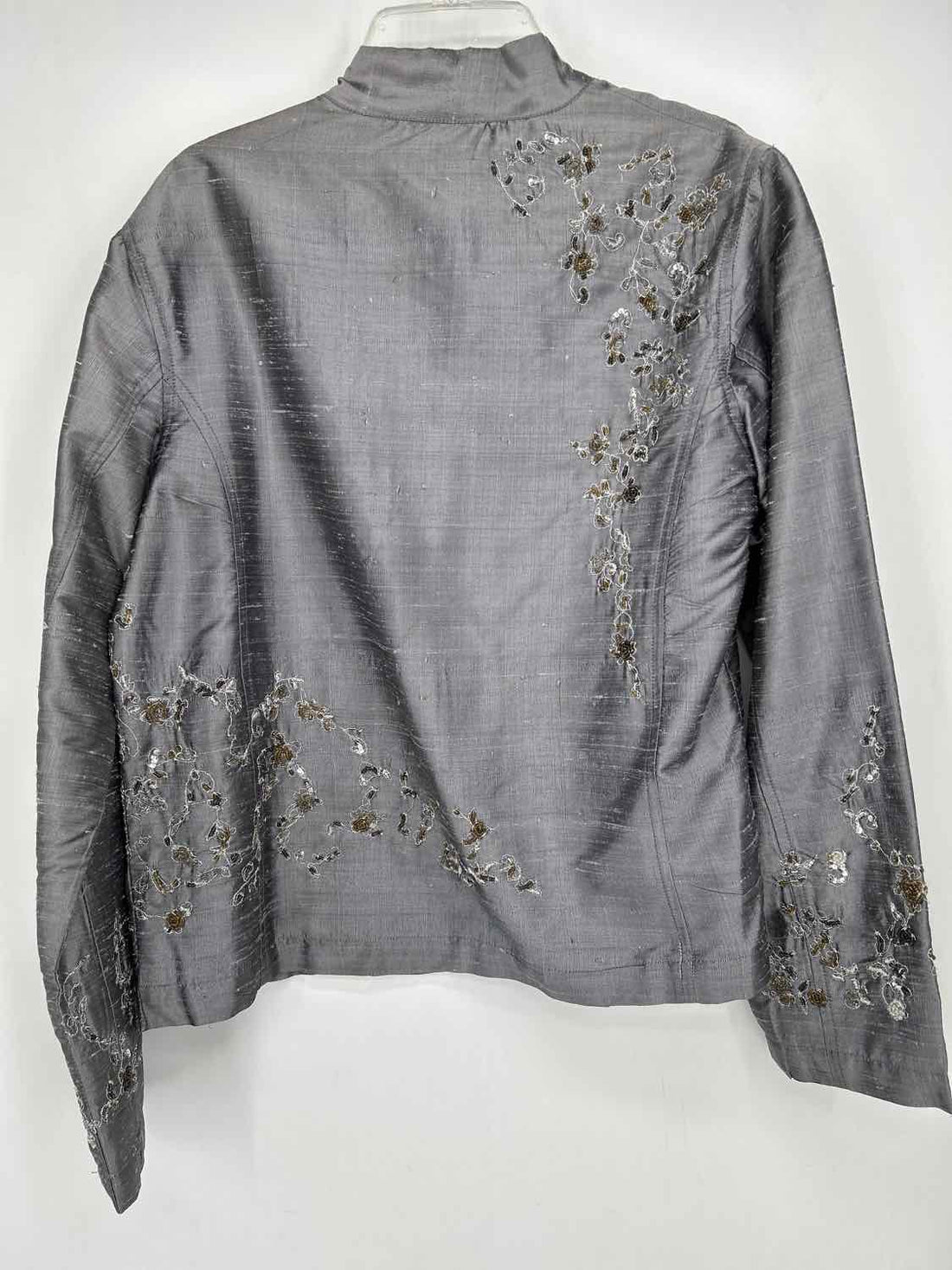 Chicos Size 0(S) Gray Silk NWT Blazer