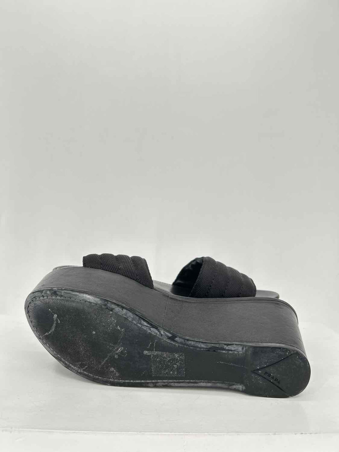 Prada Women Size 36 Black Platforms Slides