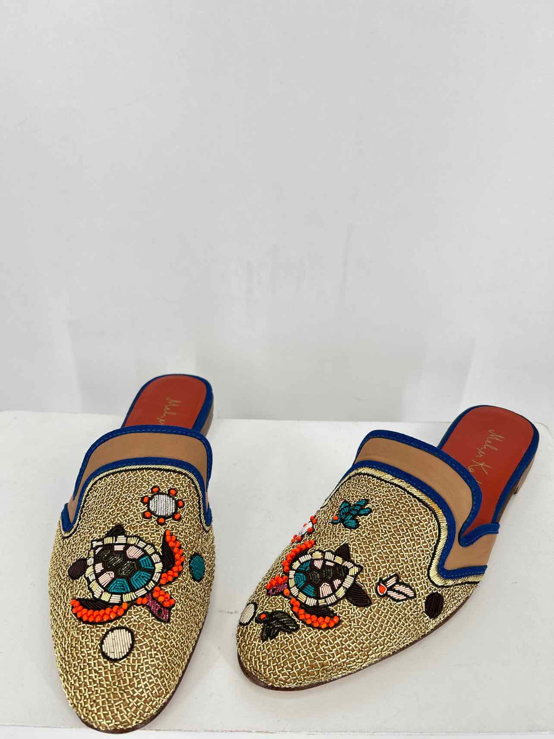 Meher KaKalia Women Size 39.5 Gold Leather Mules