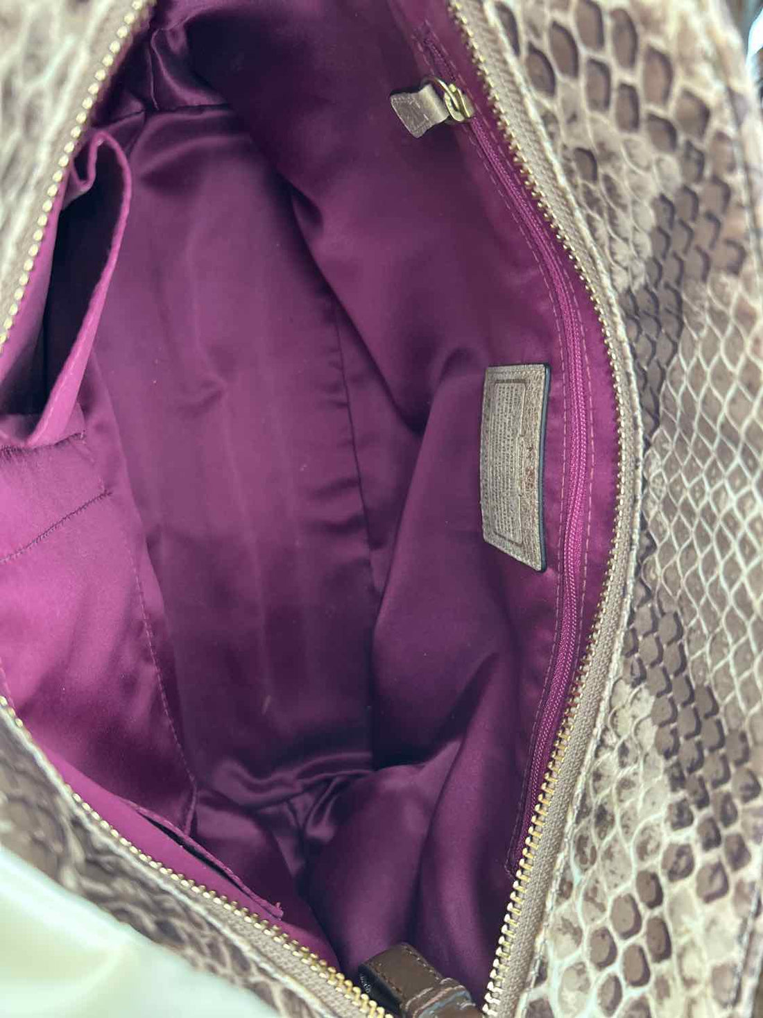 Coach Tan Python Vintage Madison Tote