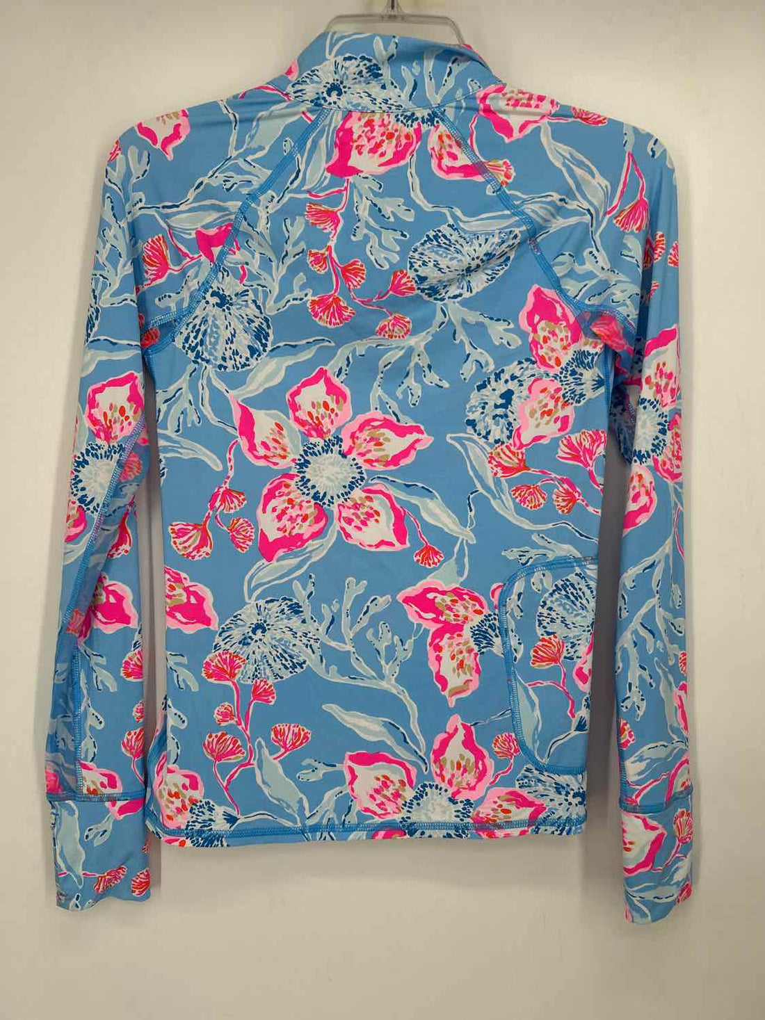 Lilly Pulitzer Size XXS Light Blue Print Long Sleeve Lilly Pulitzer Luxletic Top