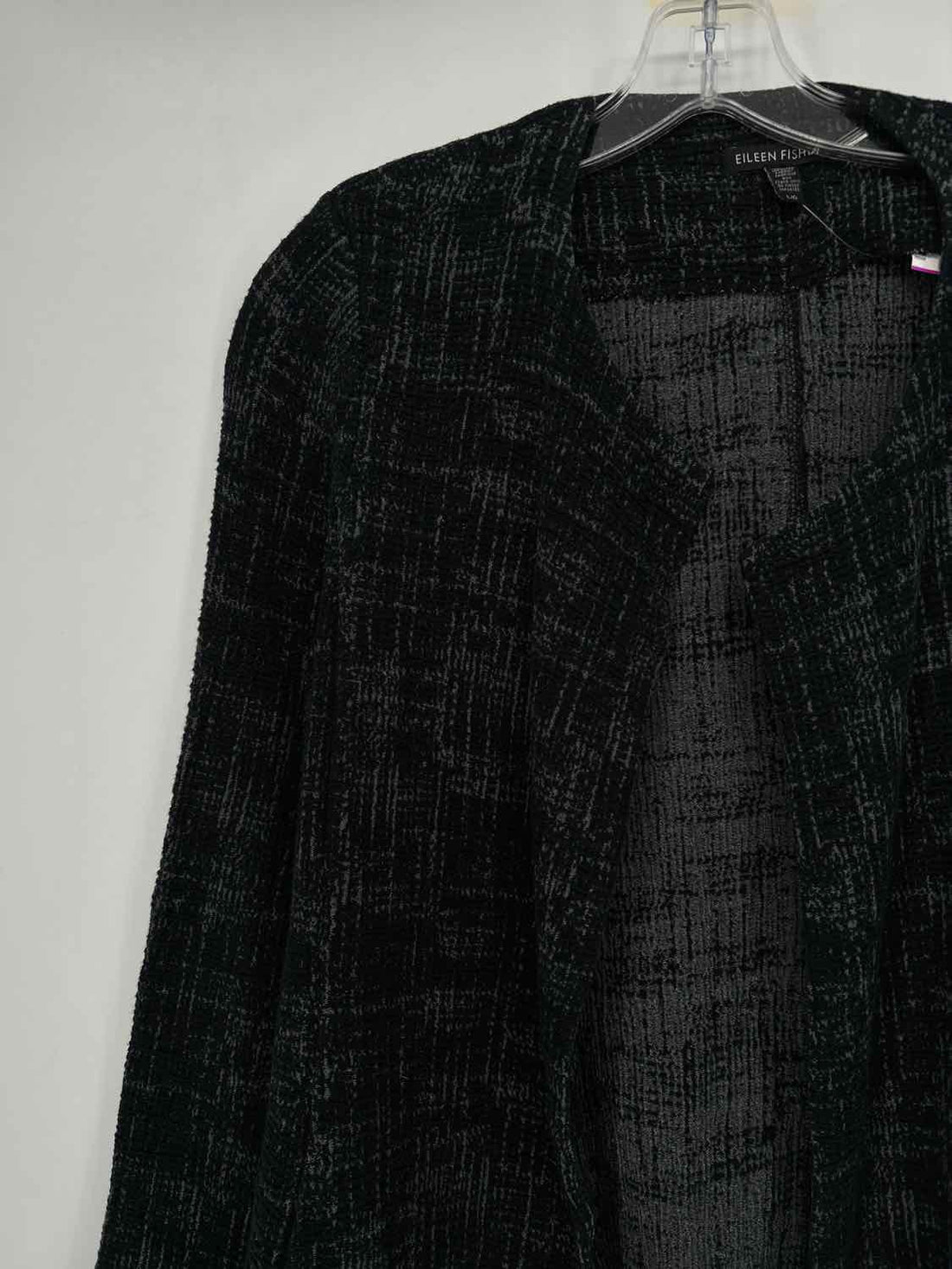 Eileen Fisher Size L Navy Tweed Jacket