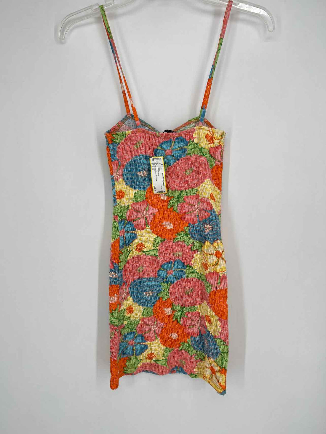 Zara Size M Orange Floral Dress