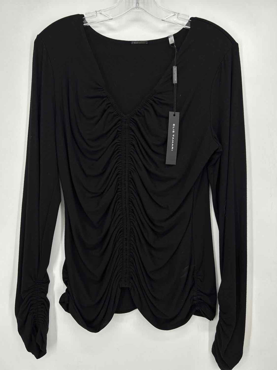 Elie Tahari Size L Black Long Sleeve