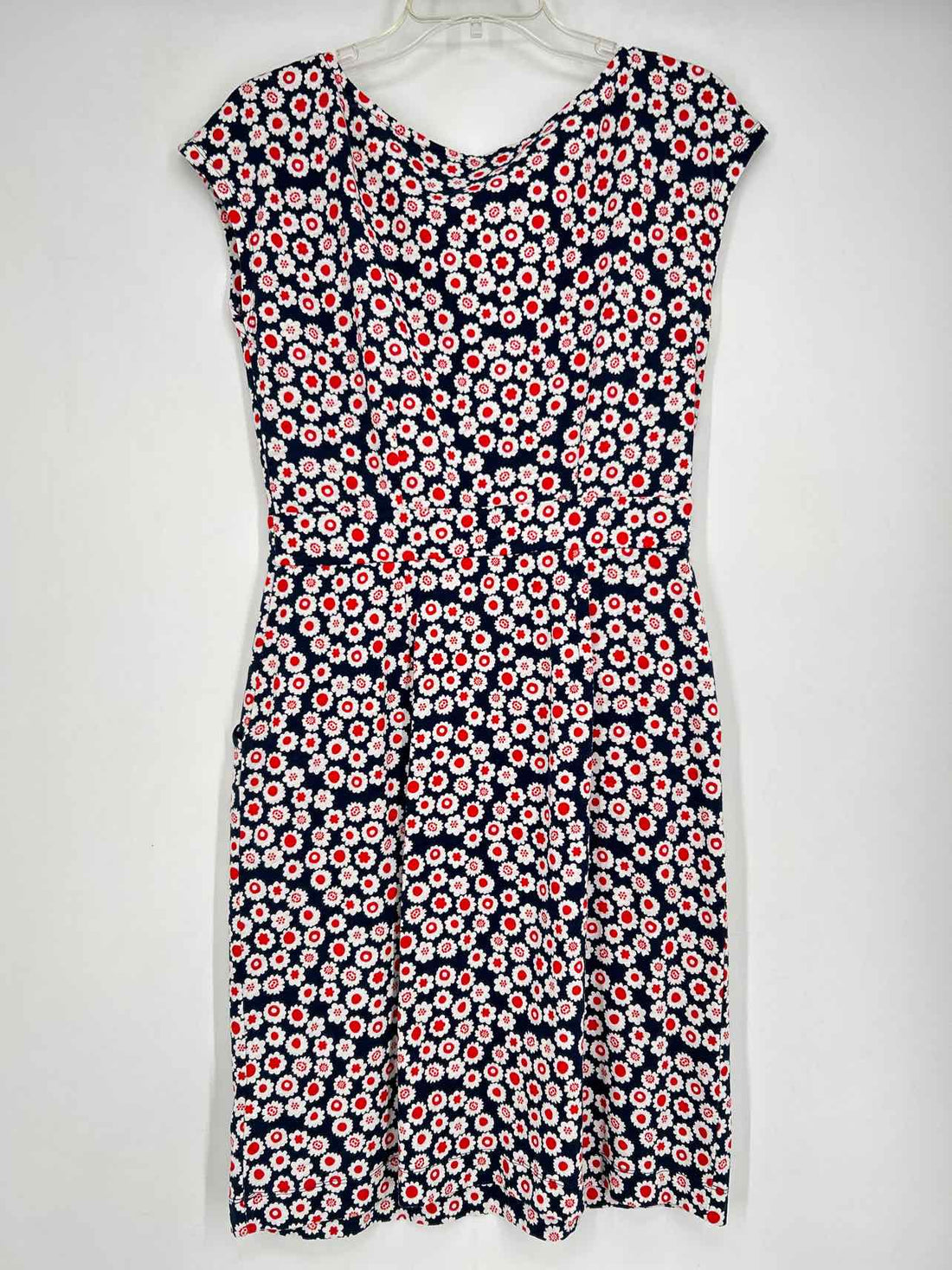 Boden Size 6 Navy White & Red Short Sleeve Dress