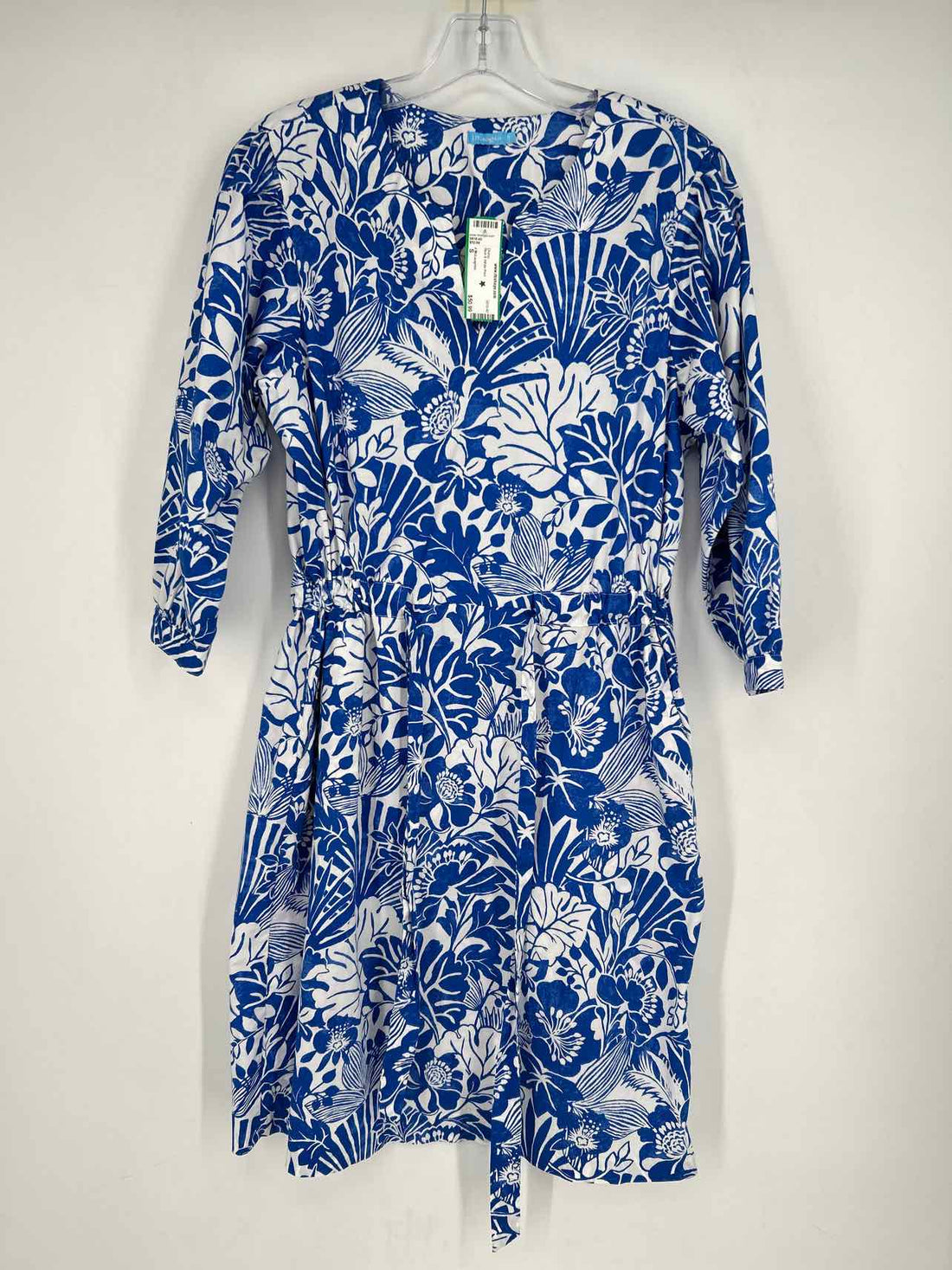 J McLaughlin Size S Blue & White Print Dress