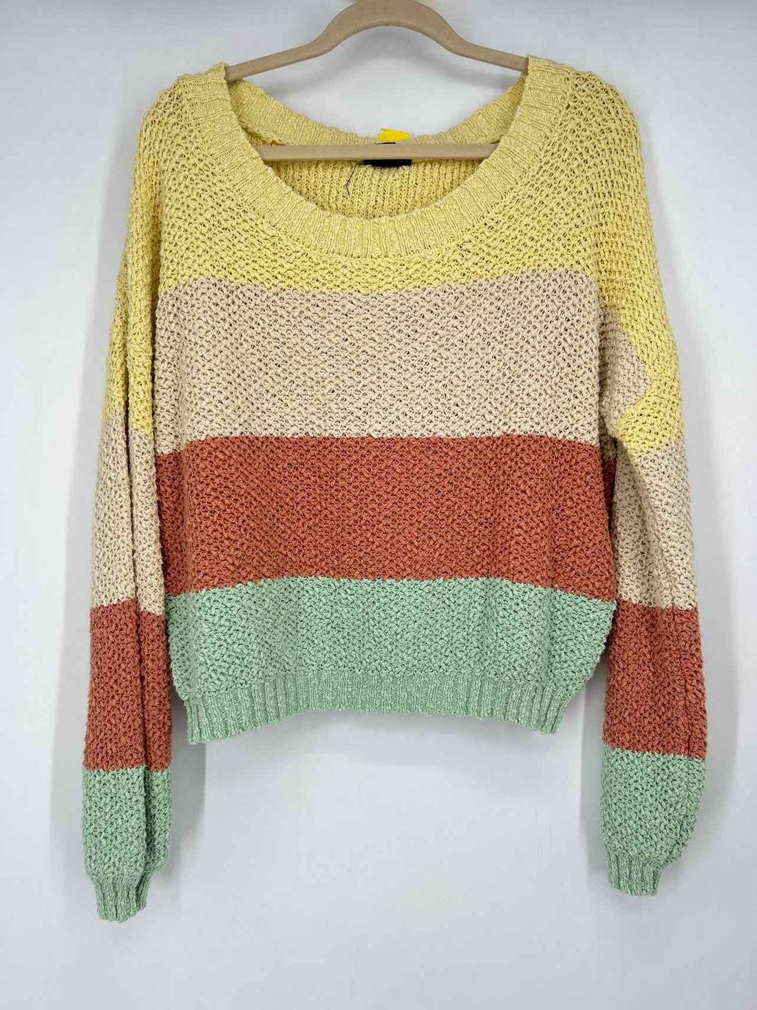 Blank Paige Size M Yellow Colorblock Sweater