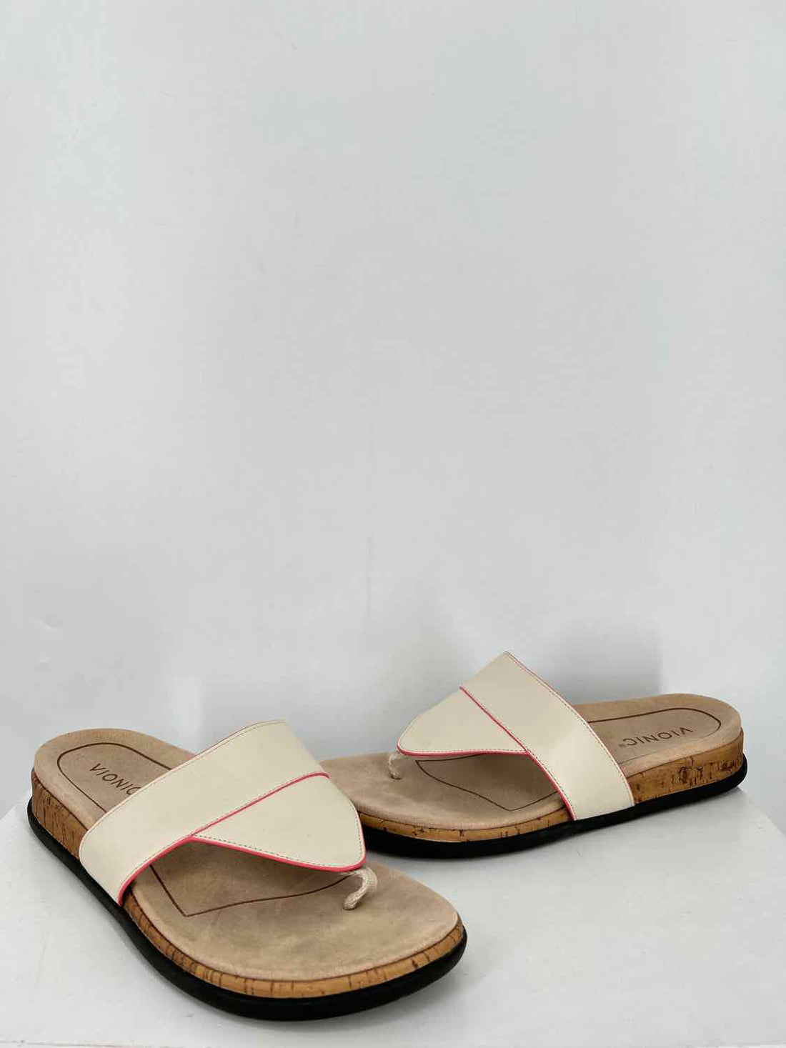Vionic Jillian Toe Post Women Size 9 Beige Sandals