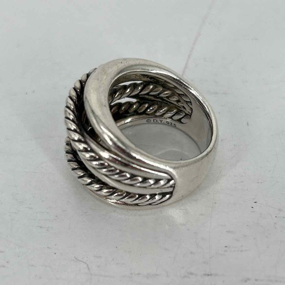 David Yurman Crossover Size 7.5 Sterling Silver Ring Like New LUXURY