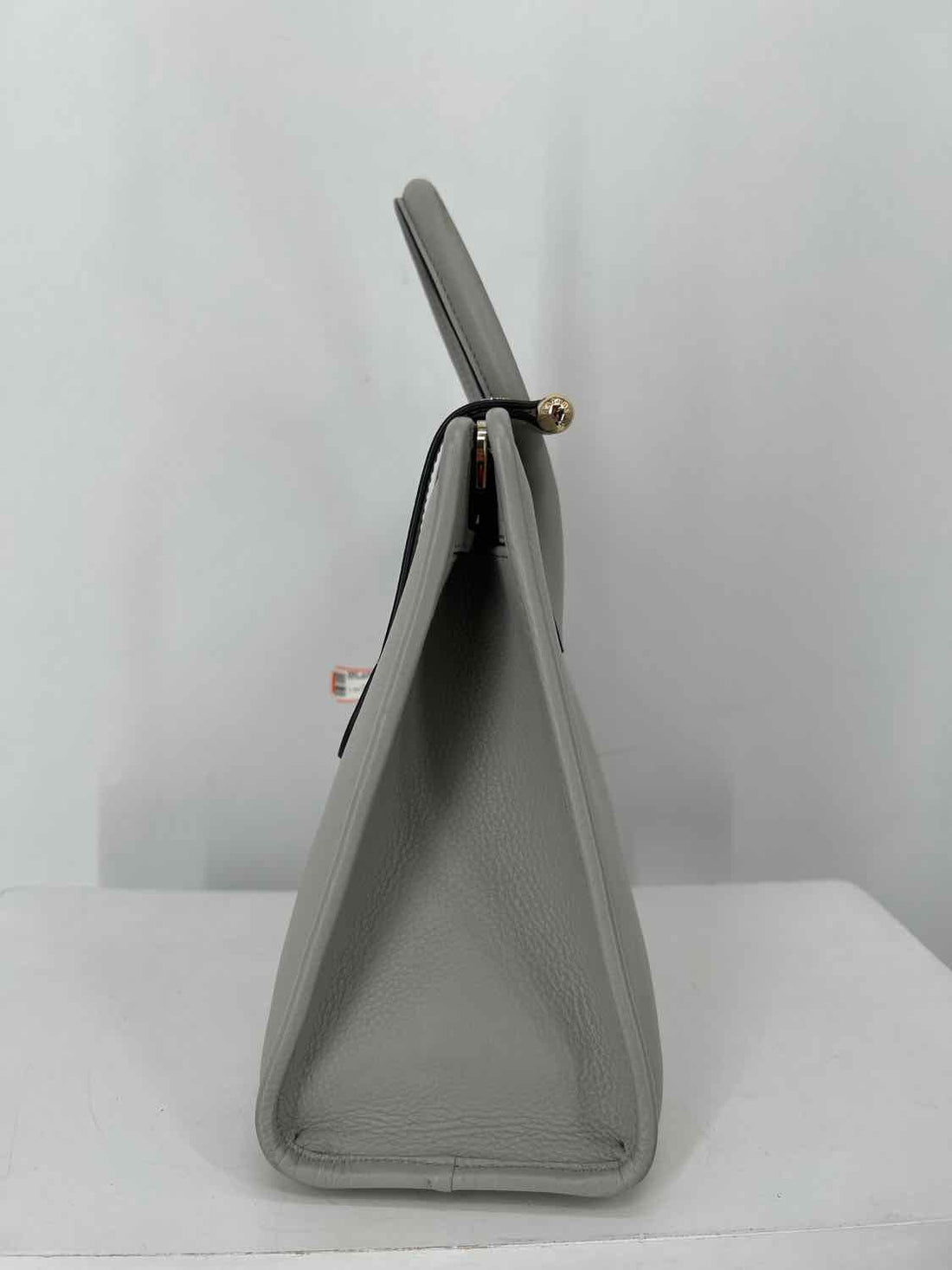 Strathberry Gray Pebbled Leather Clutch