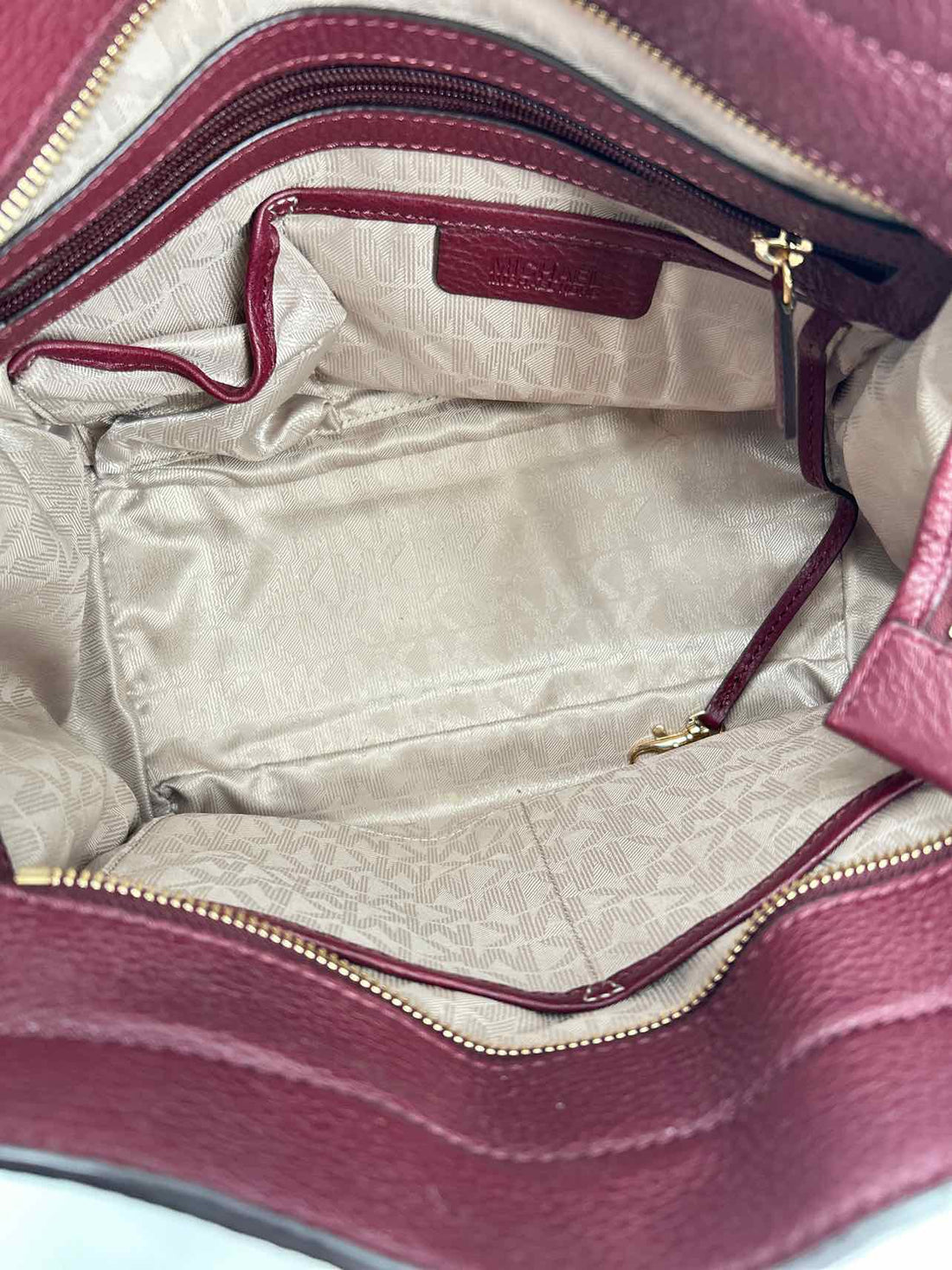 Michael Kors Merlot Pebbled Leather NWT Satchel