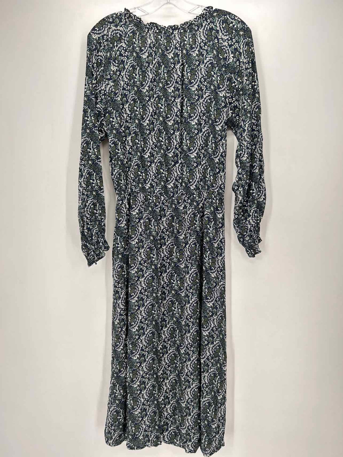 Chaps Size M Navy Print Dress