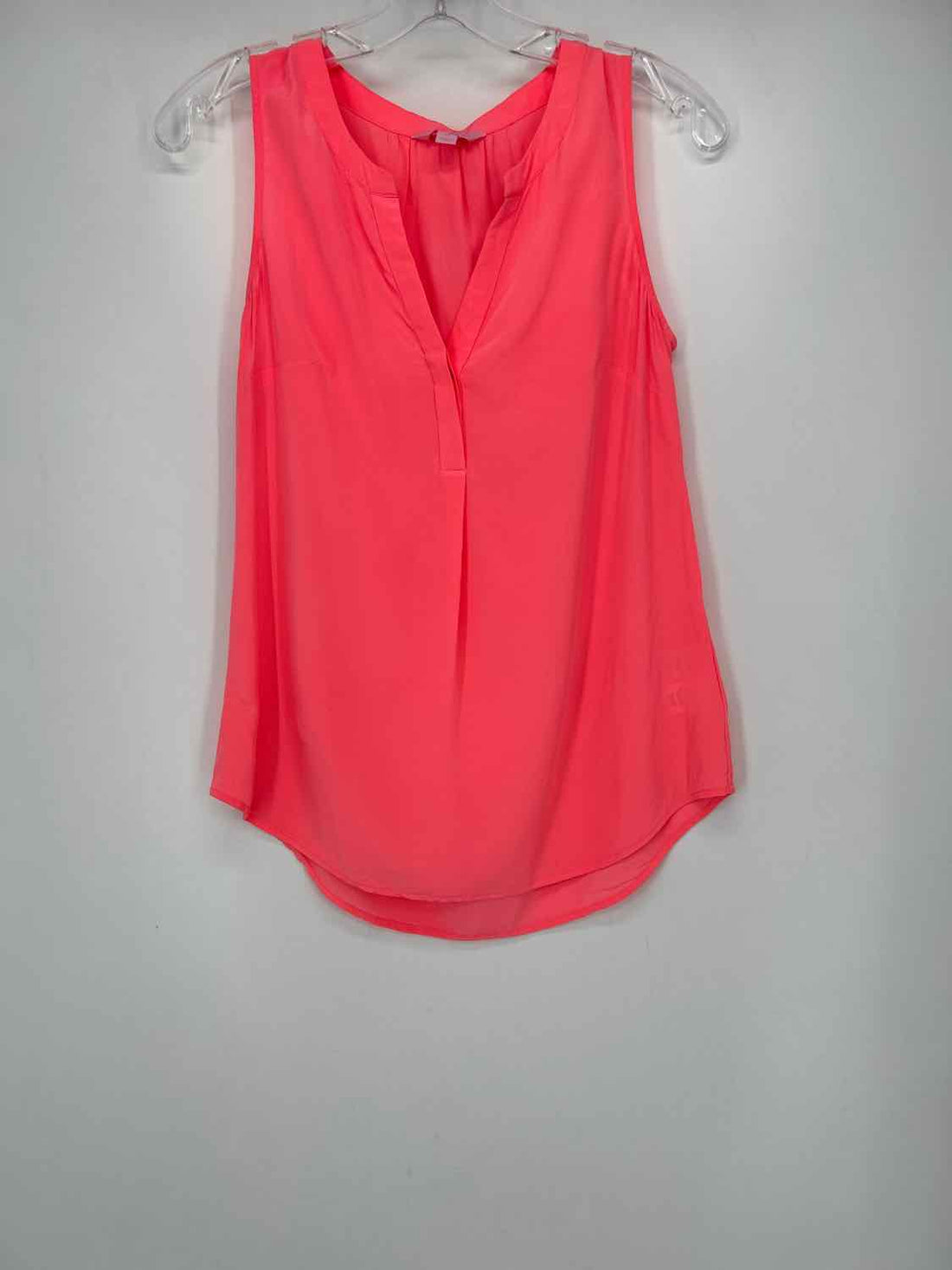 XS Neon Peach Silk Lilly Pulitzer Sleeveless Top